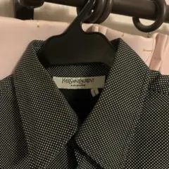 YSL rive gauche 80s スタンドカラー ピンストライプ ドレス YSL rive gauche 80s スタンドカラー ピンストライプ ドレス