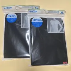ユニクロ　シルクブレンド　エアリズム UVカット クルーネック XL 黒　2枚