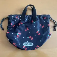ディズニーストア　ミニー　OUTDOOR チェリー柄 ハンドバッグ　ラウンド型