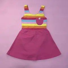 mezzo piano 140 セパレート水着 ボーダー ピンク スイムウェア