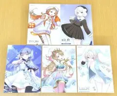 ぱれっとカフェ 9-nine ミニ色紙 セット 新海天 九條都 香坂春風 希亜