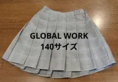 ※美品※GLOBAL WORK　チェック柄プリーツスカート　140センチ