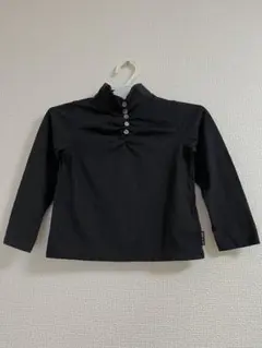 COMME CA ISMブラック 長袖カットソー ハイネック