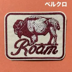 A2443 米国　バイソン　刺繍パッチ　ベルクロ　バッファロー　トラッカー