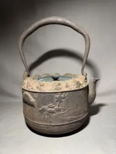 鉄瓶　蛙蓋　龍彫り銀口　龍盛堂 鉄瓶 蛙蓋 龍彫り銀口 龍盛堂 - メルカリ
