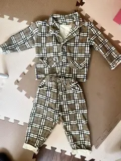 男の子チェックセットアップフォーマル120