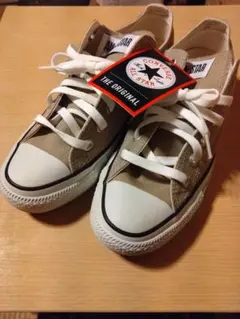 【新品タグ付き】コンバース スニーカー ベージュ25cm