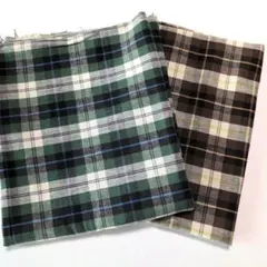 先染めコットン生地◯チェック柄◯ 2枚セット