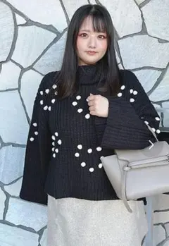 タートルネック ぽんぽん