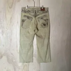 00s絡繰魂 ストレートデニム シンチバック和柄刺繍アーカイブ 平成 