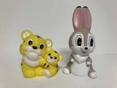 【JAバンク/手塚治虫】トラとウサギのソフビ貯金箱セットのサムネイル