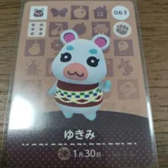 あつまれどうぶつの森　amiiboカード　ゆきみ