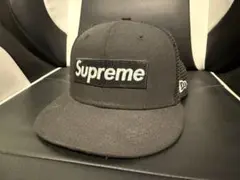 supreme newera メッシュキャップ 7 3/4 ブラック