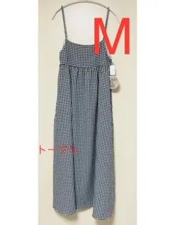 しまむら　yumi tal.by yumi ギンガムチェックキャミワンピース　M