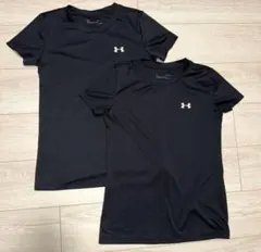 【美品】アンダーアーマーTシャツ　2枚セット　黒