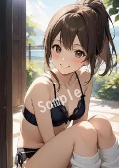 アニメファンアート JK グラビア A4 ポスター イラスト ★00130970