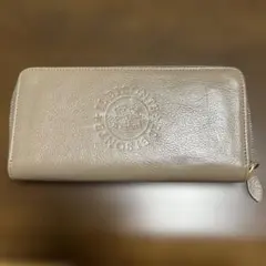 イルビゾンテ　グレージュ　レザー ロゴ入り 長財布