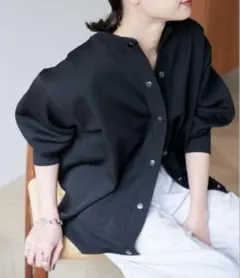 美品2025ジャーナルスタンダード　 ウォッシャブルバナナスリーブカーディガン