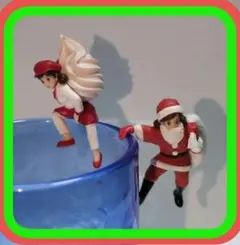 コップのフチ子　クリスマス　サンタのフチ子　スイパラ　生クリームのフチ子　２個