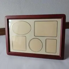 ダークブラウン木製フォトフレーム 5枚用
