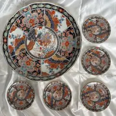 【有田焼】大皿1枚 小皿5枚セット 染錦 伝統工芸のサムネイル