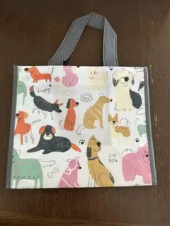 犬イラストの耐水性バッグ