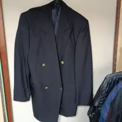 ネイビー ダブルブレスト ブレザー