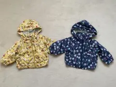 ブリーズ　花柄　ウィンドブレーカー　90 双子