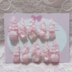 ネイルチップ 量産型 地雷系 ピンク