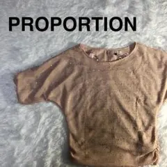 PROPORTION 半袖ニット トップス 装飾 クルーネック Fサイズのサムネイル