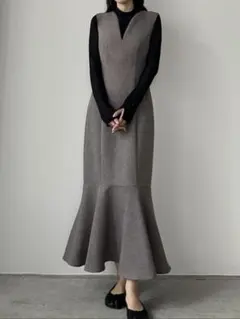 Louere ルエレ ツイードマーメイドジャンパースカート