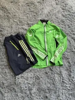 adidas アディダス ジャージ 上下セットアップ 蛍光グリーン ネイビー