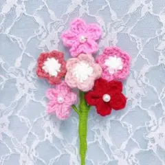 ネモフィラ＆勿忘草・枯れない花・編み物・毛糸の花・花束・ブーケ