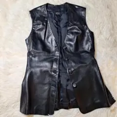 A.P.C. アーペーセー ベスト ジレ レザー 牛革 黒 ブラック フランス製