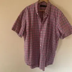 Ralph Lauren 半袖シャツ XXL ピンク系チェック