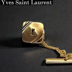Yves Saint Laurent ピンバッジ　YSL ロゴ　ゴールド