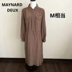 ビンテージ　ロングワンピース　昭和レトロ　総柄 M 70s 80s 古着女子
