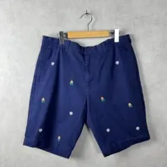 USA古着 J.CREW ショートパンツ 刺繍 人魚 36インチ vintageのサムネイル