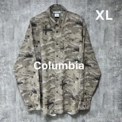 ✅激シブ【Columbia/コロンビア】長袖ボタンダウンシャツXLハンティング柄