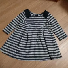 BeBe ボーダーワンピース 80