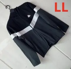 訳ありLLサイズメンズ胸反射プリントパーカージャケット黒グレー