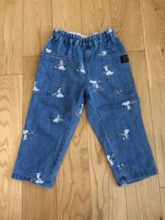 スヌーピー柄デニムパンツ
