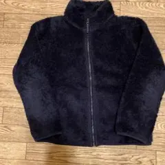 キッズ　ネイビー フリースジャケット ジッパー付き