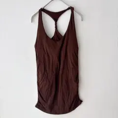 美品 レア タンクトップ バックオープンタンクトップ 茶色 ブラウン おしゃれ