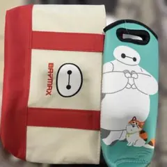 ディズニー　ベイマックス　ランチトート　ボトルカバーのセット