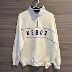 Keboz ジップアップスウェット M ホワイト