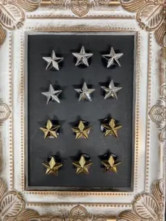 クロックスパンク系スタッズ/スタージビッツ /シルバー・ゴールド【12個セット】