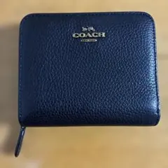 二つ折り財布　コーチ　黒