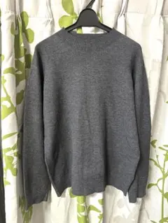 （試着のみ）グレー 長袖 クルーネック ニット