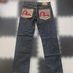 希少 EVISU PARIS Lot.1471 家紋ゴールド刺繍 デニム W32 - メルカリ